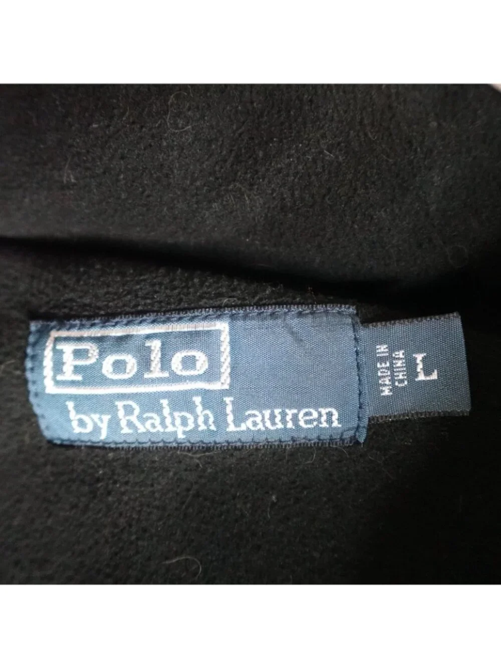 Polo Ralph Lauren Jacket Large Black Full Zip Mountain Division Hooded Vintage